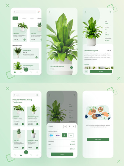 绿植电商小程序APP UI（FIG,XD,PSD）