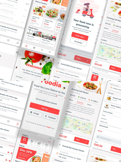 figma版的美食外卖小程序APP UI（FIG）