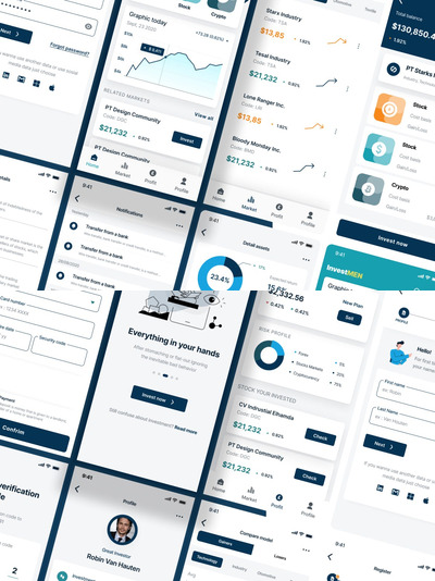 投资管理的APP UI模板（FIG）
