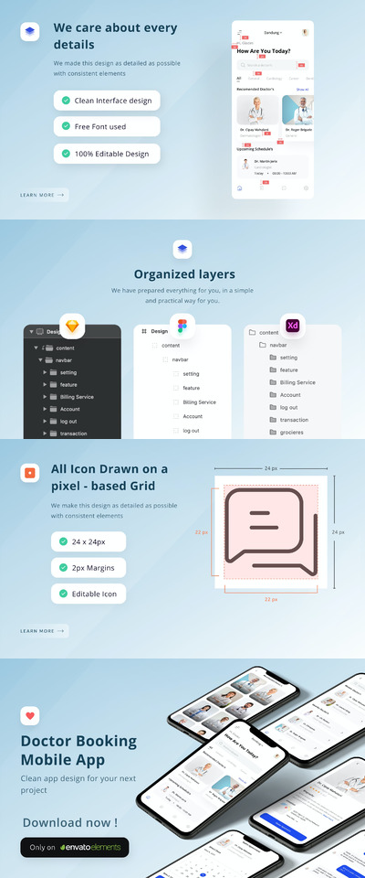 医生预约手机APP UI（FIG,SKETCH,XD）