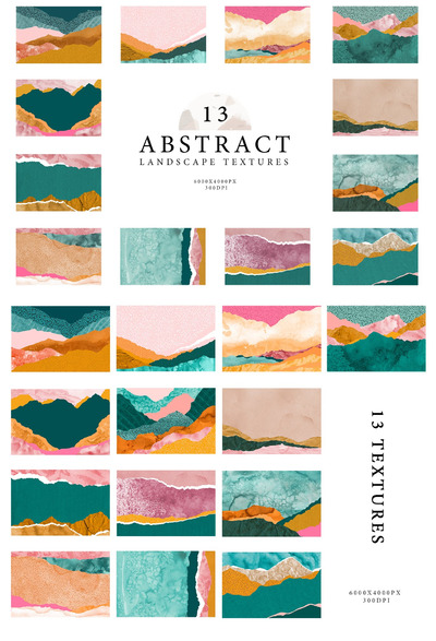 时尚高端简约抽象风景拼贴背景底纹纹理集合