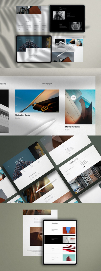 时尚高端Apple iPad Pro和Paper Scene Generator UI样机展示模型mockups