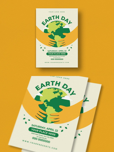 地球日公益海报设计模板（AI,PSD）
