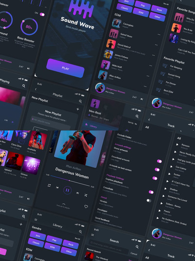 音频音乐管理APP UI