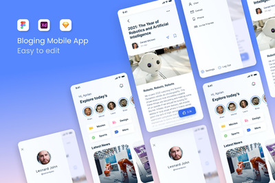 资讯文章内容APP UI