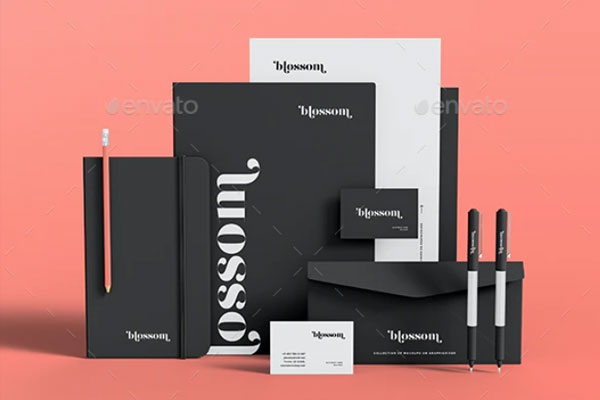 固定式文具企业形象VI设计品牌样机 (PSD)