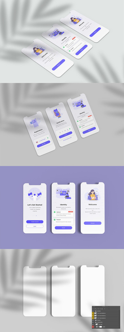 手机应用程序屏幕模型