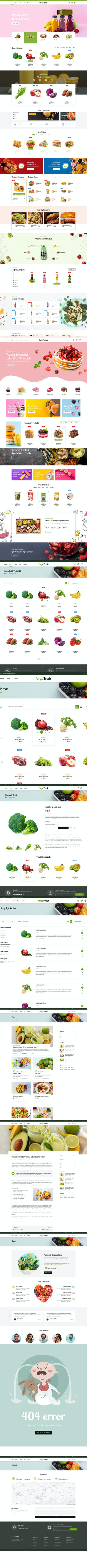 有机快餐店Figma网页模板