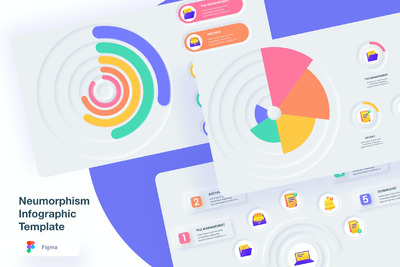 时尚简约的信息图形模板