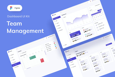 团队管理网页后台UI仪表盘是模板