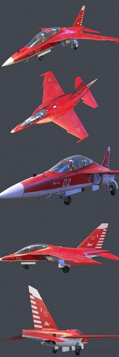 YAK-130 TRAINING PLANE训练飞行3D模型下载（FBX，OBJ）