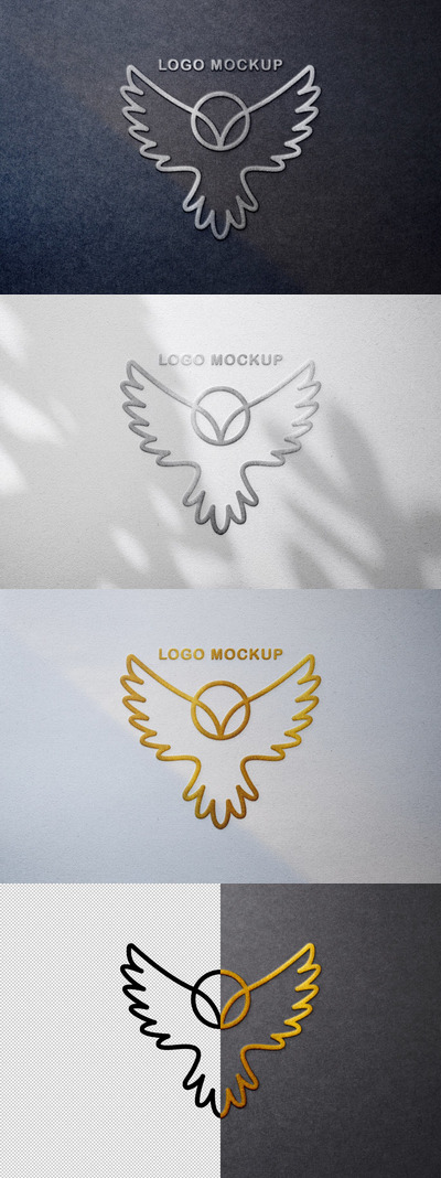 LOGO牙印烫金效果样机 (PSD)