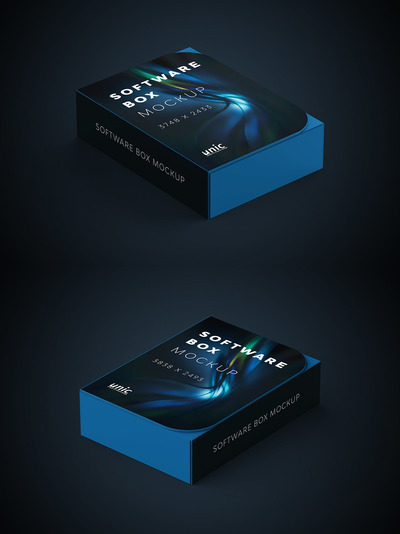 软件包装盒样机 (PSD)