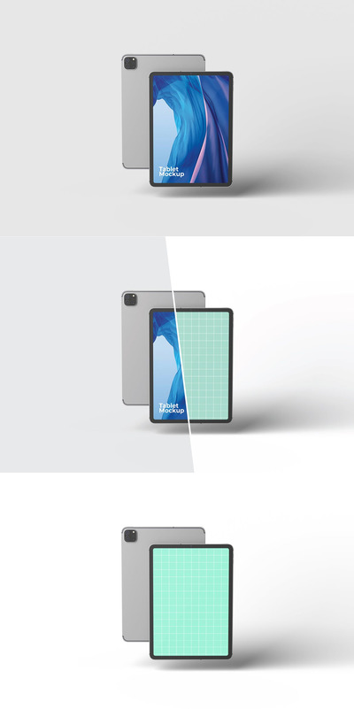 浮动的平板电脑样机 (PSD)