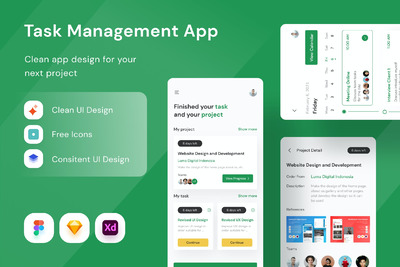 任务管理 App (FIG,SKETCH,XD)