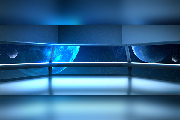 蓝色太空星际空间背景图素材 (psd)