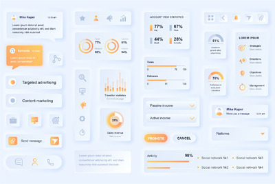 大数据仪表盘网页模板 (AI,EPS,JPG,PNG,PDF,SVG)