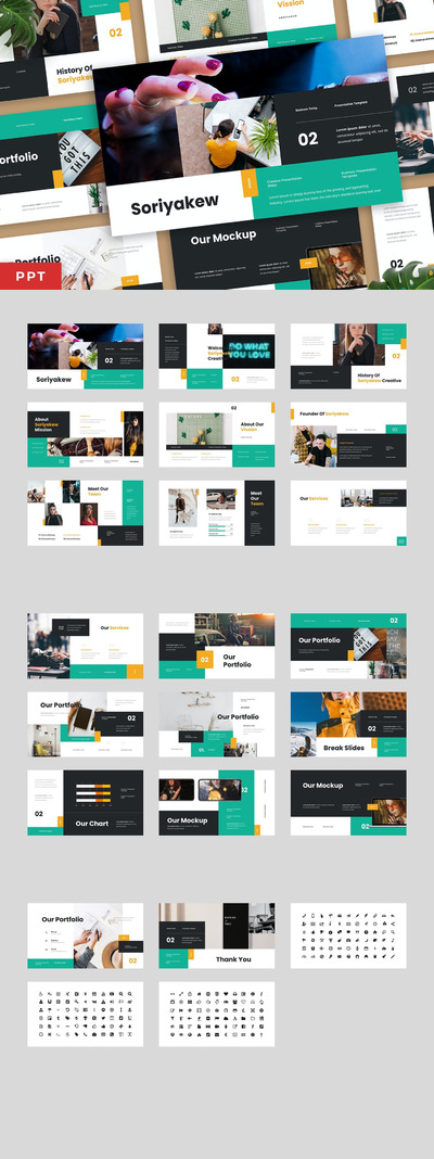 时尚高端专业的高品质商业商务powerpoint幻灯片演示模板（pptx）