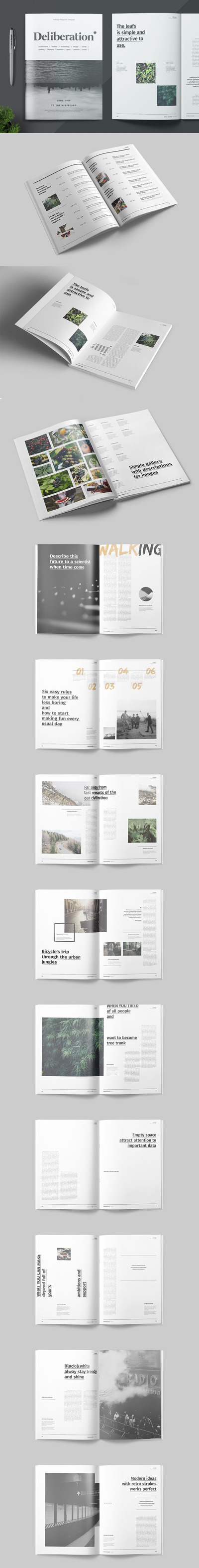 简约时尚高端优雅多用途的宣传册画册杂志设计模板