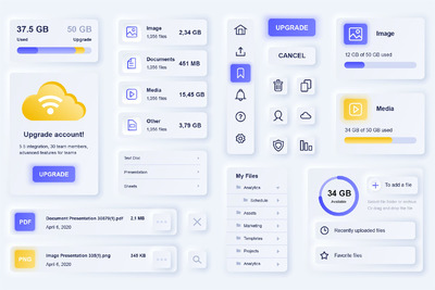 技术元素移动应用UI工具包(AI,EPS,JPG,PNG,PDF,SVG)