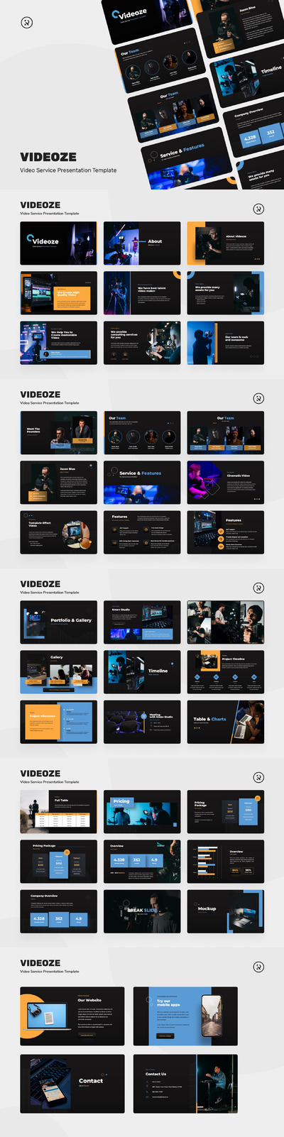 视频服务PPT模板 (PPTX)