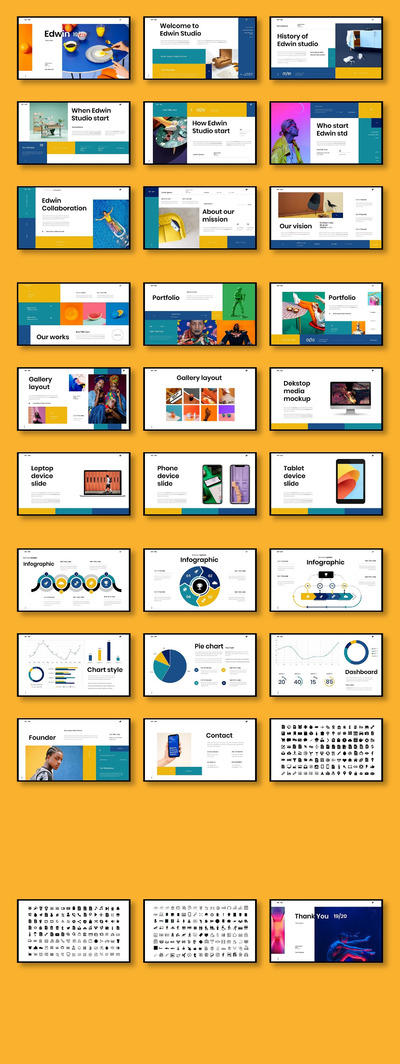 时尚业务介绍PPT模板 (PPTX)