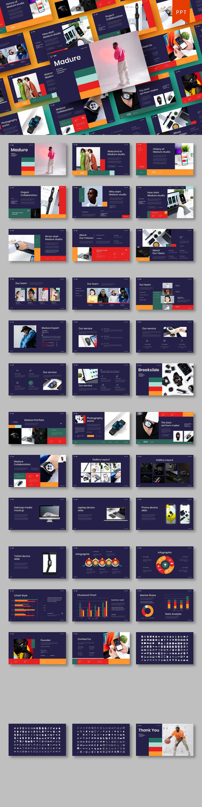 时尚高端专业的高品质商业商务powerpoint幻灯片演示模板（pptx）