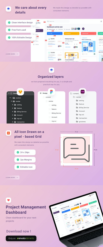 项目管理网站后台UI  (FIG,SKETCH,XD)