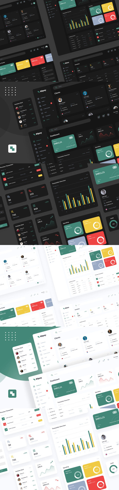 支付平台后台网站UI (FIG,PSD)