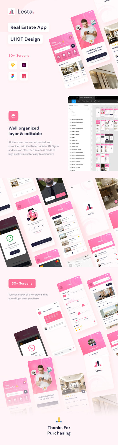 房地产管理APP UI (FIG,SKETCH,XD)