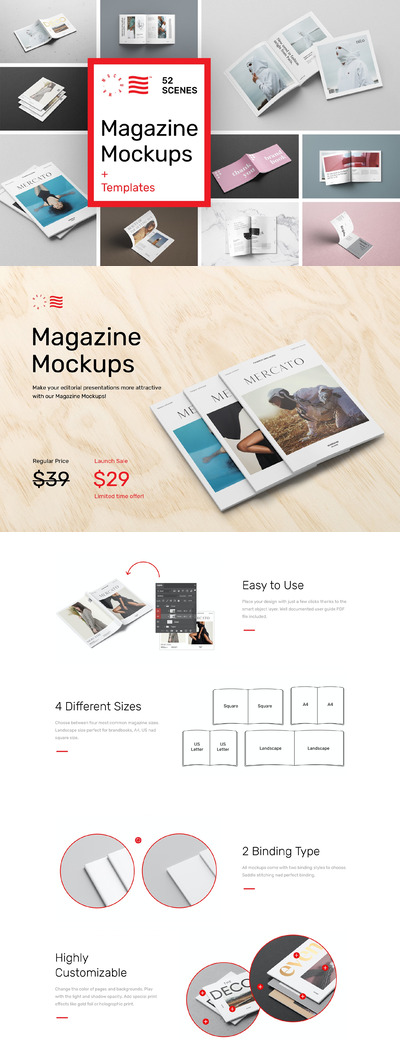 50+场景杂志效果图样机合集[2.44GB,PSD]