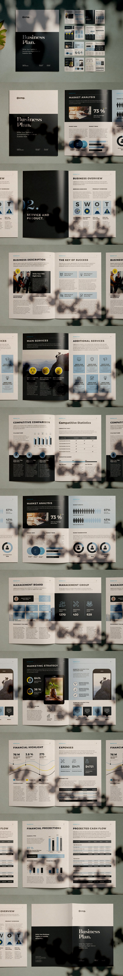 时尚高端专业的大数据业务计划书品牌手册宣传册房地产楼书设计模板