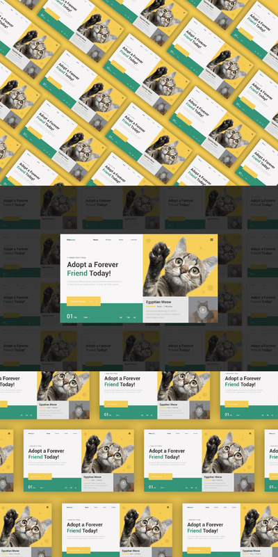 Petsadopt Hero Header (PSD,XD)