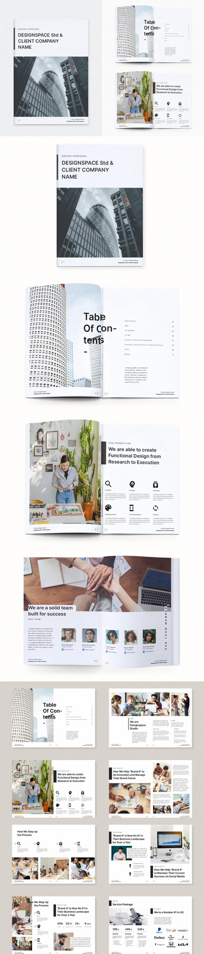 时尚高端专业的商业计划书品牌手册画册宣传册杂志房地产楼书设计模板