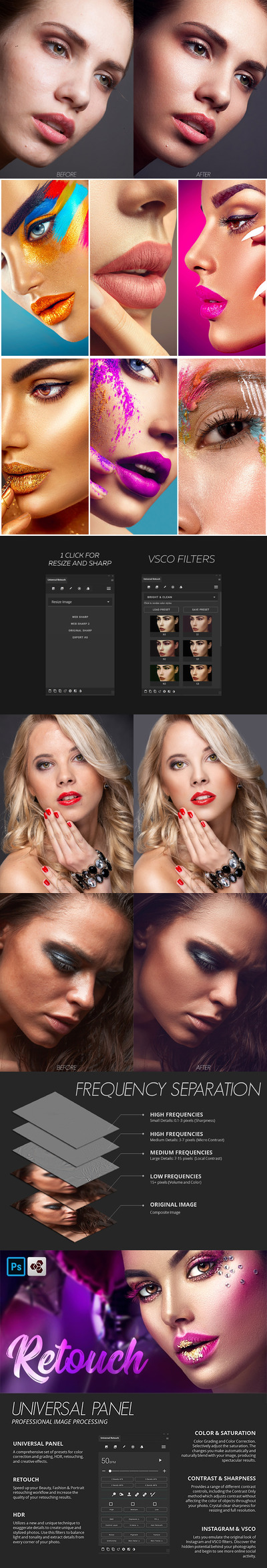 用于Photoshop的皮肤润饰面板高级脚本插件 (zxp)