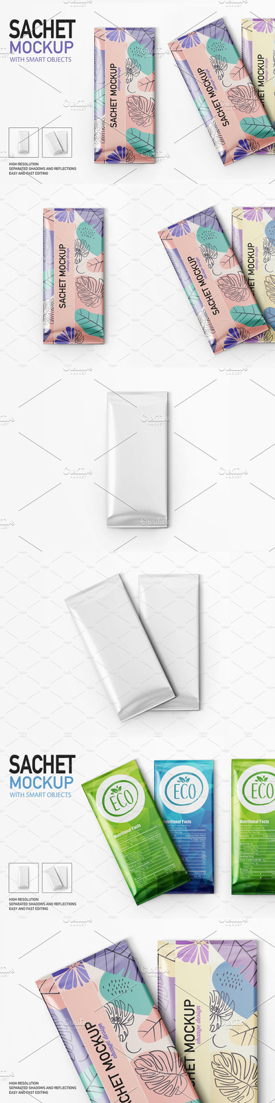 香囊包装袋设计样机 (psd)