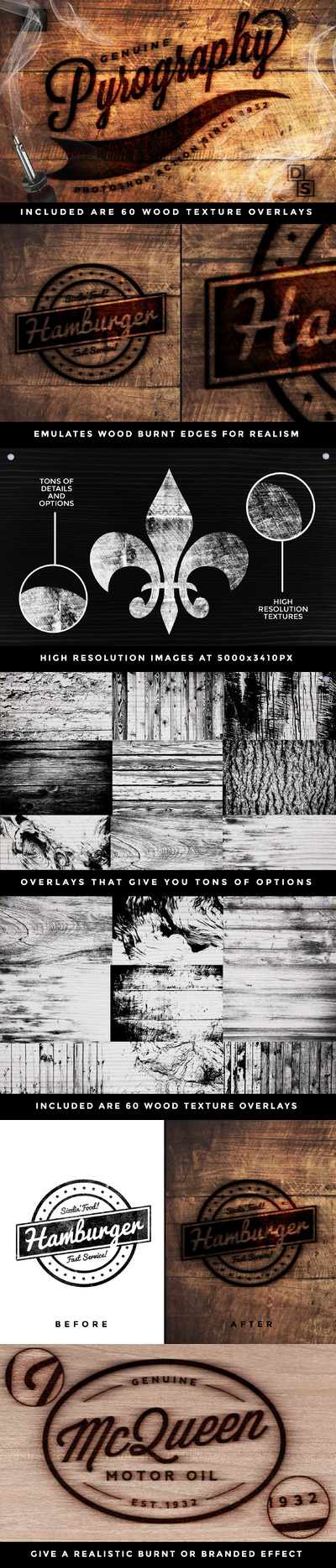 Logo展示木板烙印效果ps动作 (atn,psd,jpg)