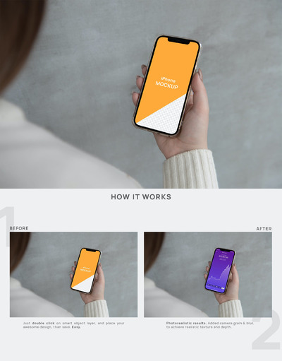 极简主义iPhone 12 Pro展示模型(PSD,PDF)