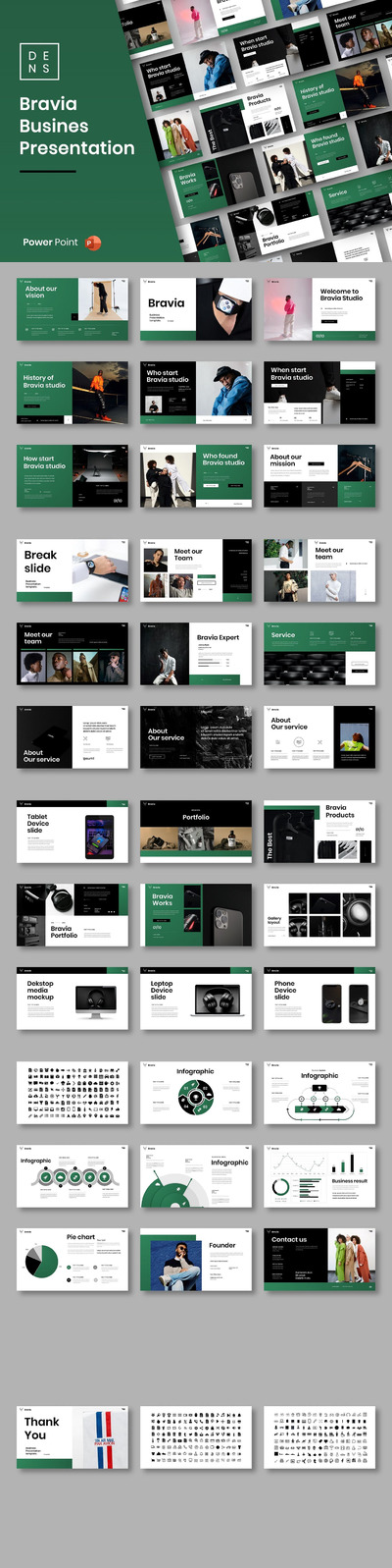 时尚高端专业的高品质商业商务powerpoint幻灯片演示模板（pptx）