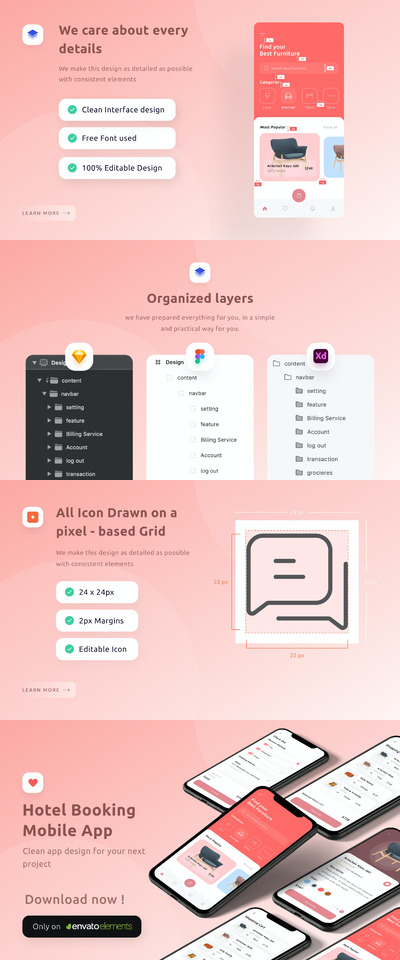 家具居家用品电商APP UI (FIG,SKETCH,XD)