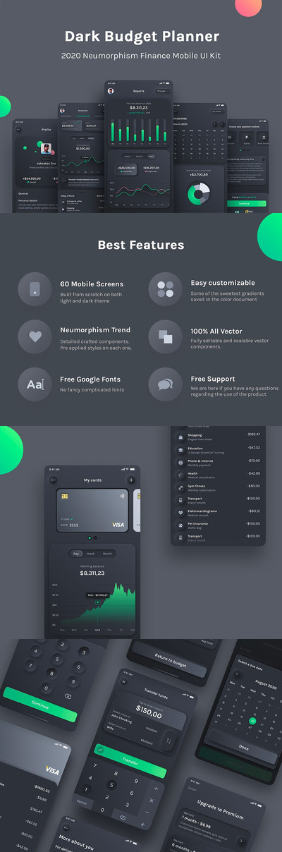 预算规划师APP UI (SKETCH,XD,FIG)