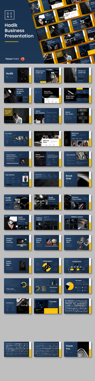 时尚高端多用途商业商务powerpoint幻灯片演示模板（pptx）