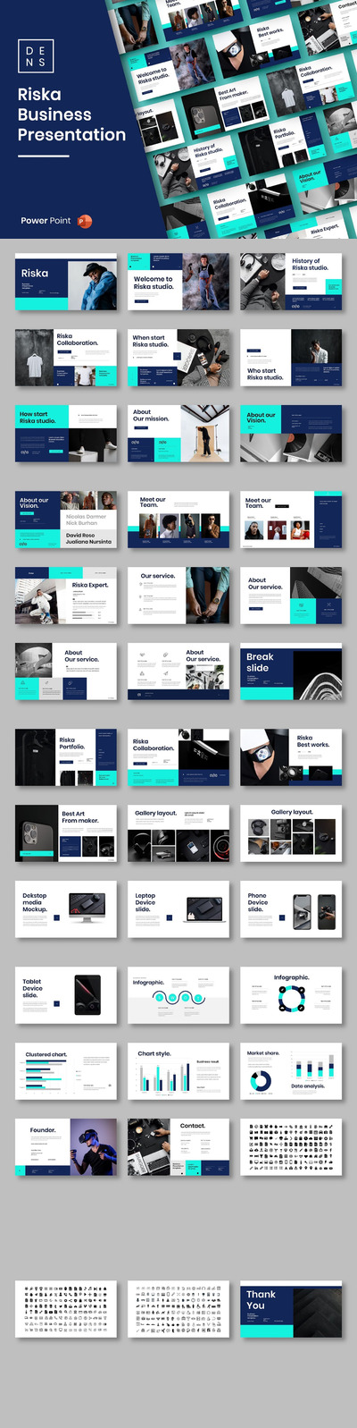 高端时尚多用途商业商务powerpoint幻灯片演示模板（pptx）