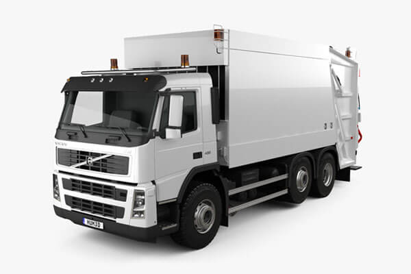 沃尔沃Volvo FM 垃圾卡车货车3D模型下载（FBX,OBJ,MAX）