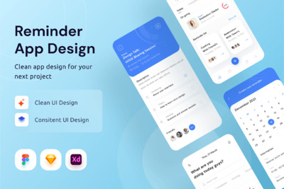 提醒应用程序设计APP UI (FIG,SKETCH,XD)
