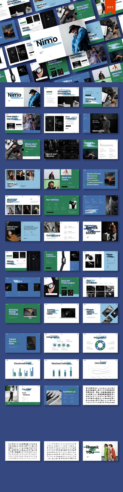 高端时尚多用途的高品质商业商务powerpoint幻灯片演示模板（pptx）