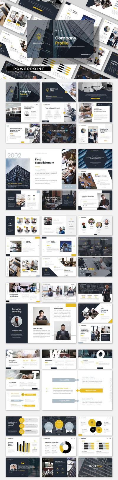 时尚高端商业简报SWOT大数据分析powerpoint幻灯片演示模板（pptx）