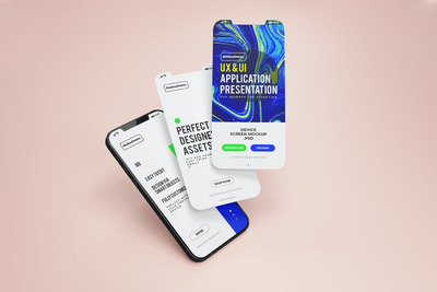 iPhone 12应用程序模拟APP UI样机展示模型mockups