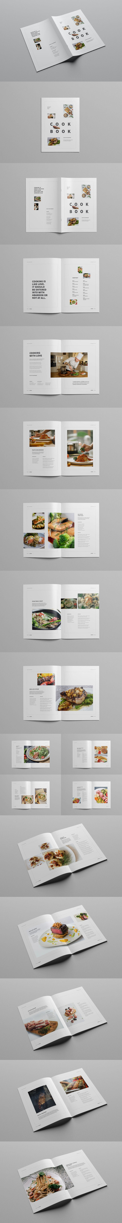 简约时尚高端清新多用途的菜单菜谱宣传册设计模板