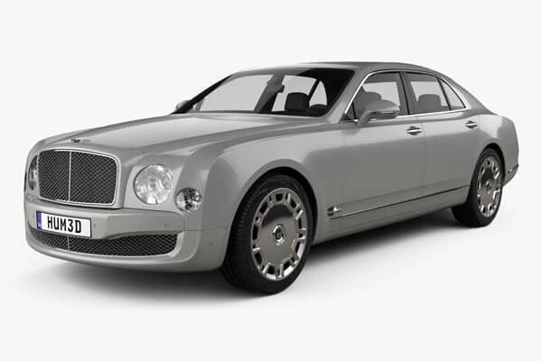 宾利Mulsanne豪华汽车3D模型下载（FBX,OBJ,MAX）